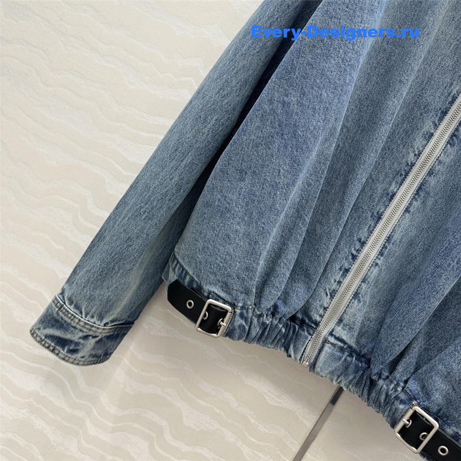 L0ew* draped blue denim jacket