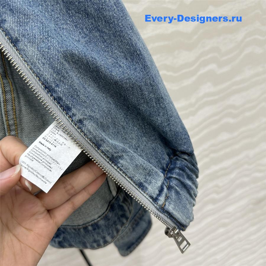 L0ew* draped blue denim jacket