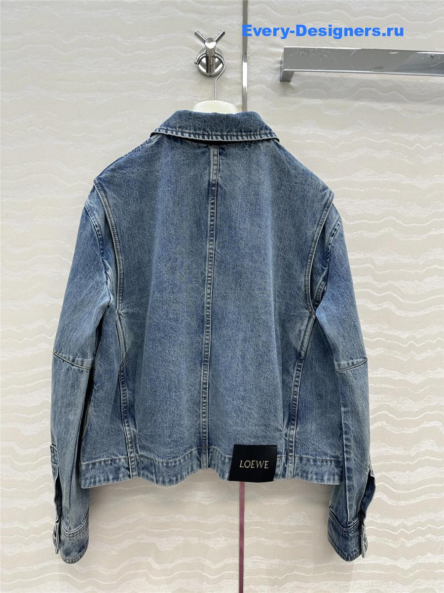 L0ew* draped blue denim jacket