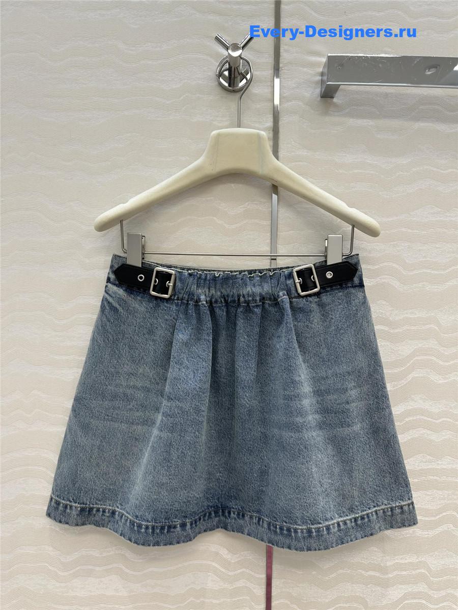 L0ew* blue a-line denim skirt