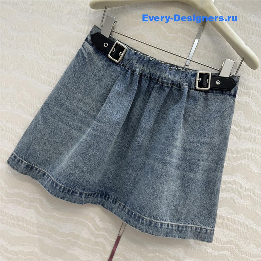 L0ew* blue a-line denim skirt