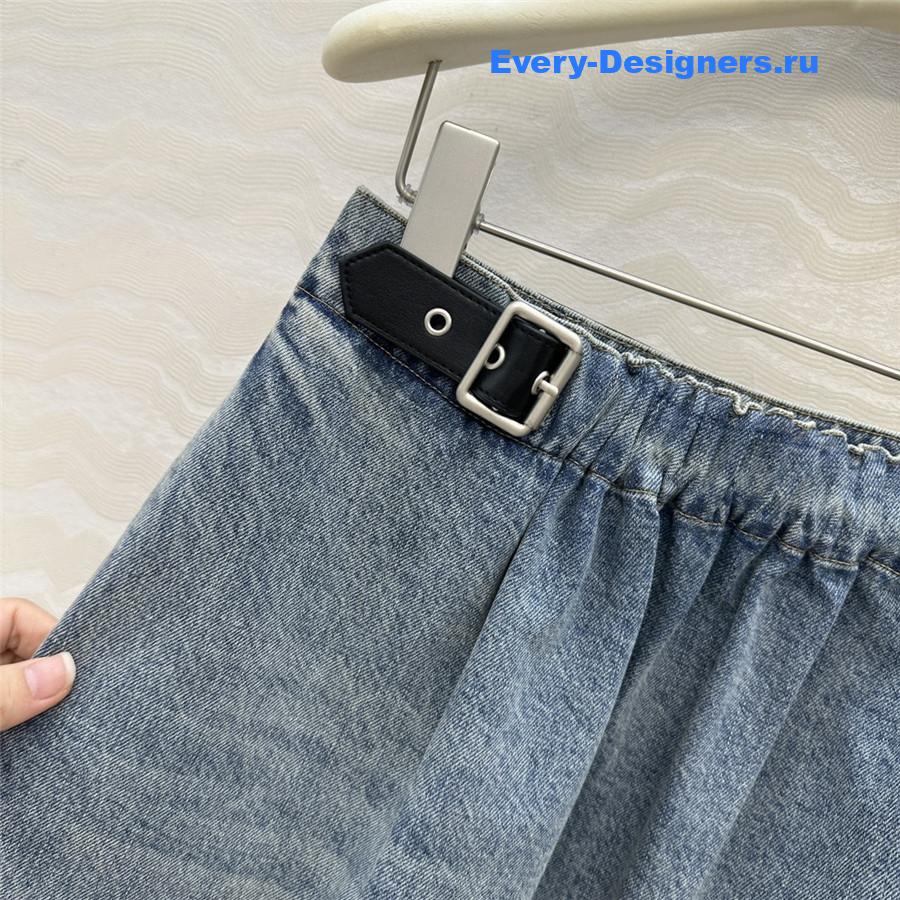 L0ew* blue a-line denim skirt