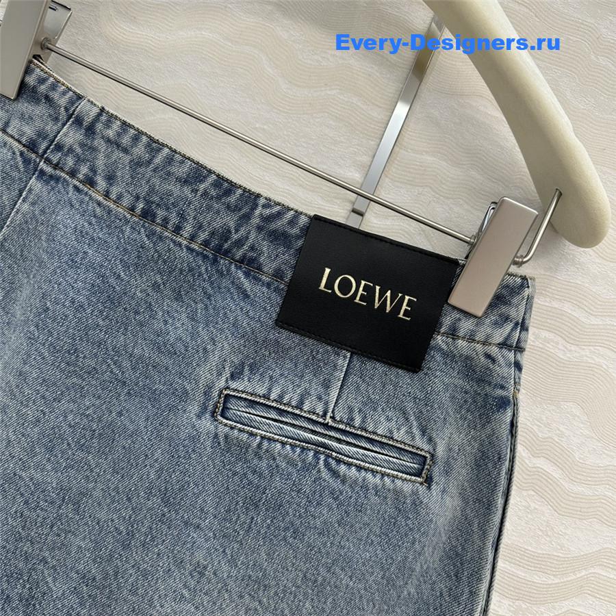 L0ew* blue a-line denim skirt
