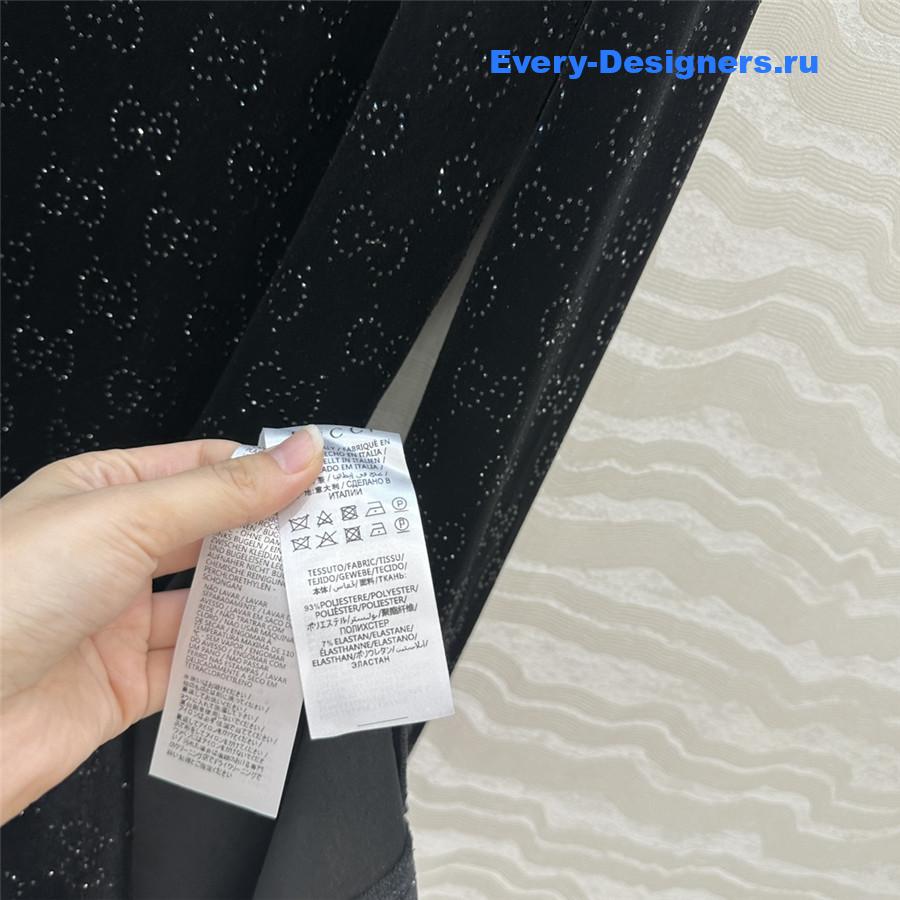 Gvc*1 gg crystal embroidered velvet dress