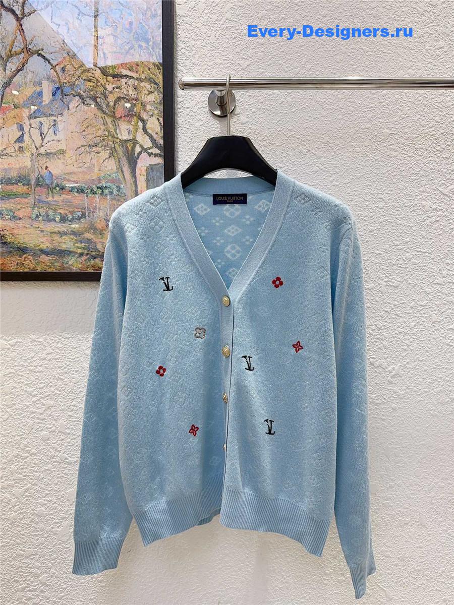 l0vis Vvtt0n embroidered logo v-neck cardigan