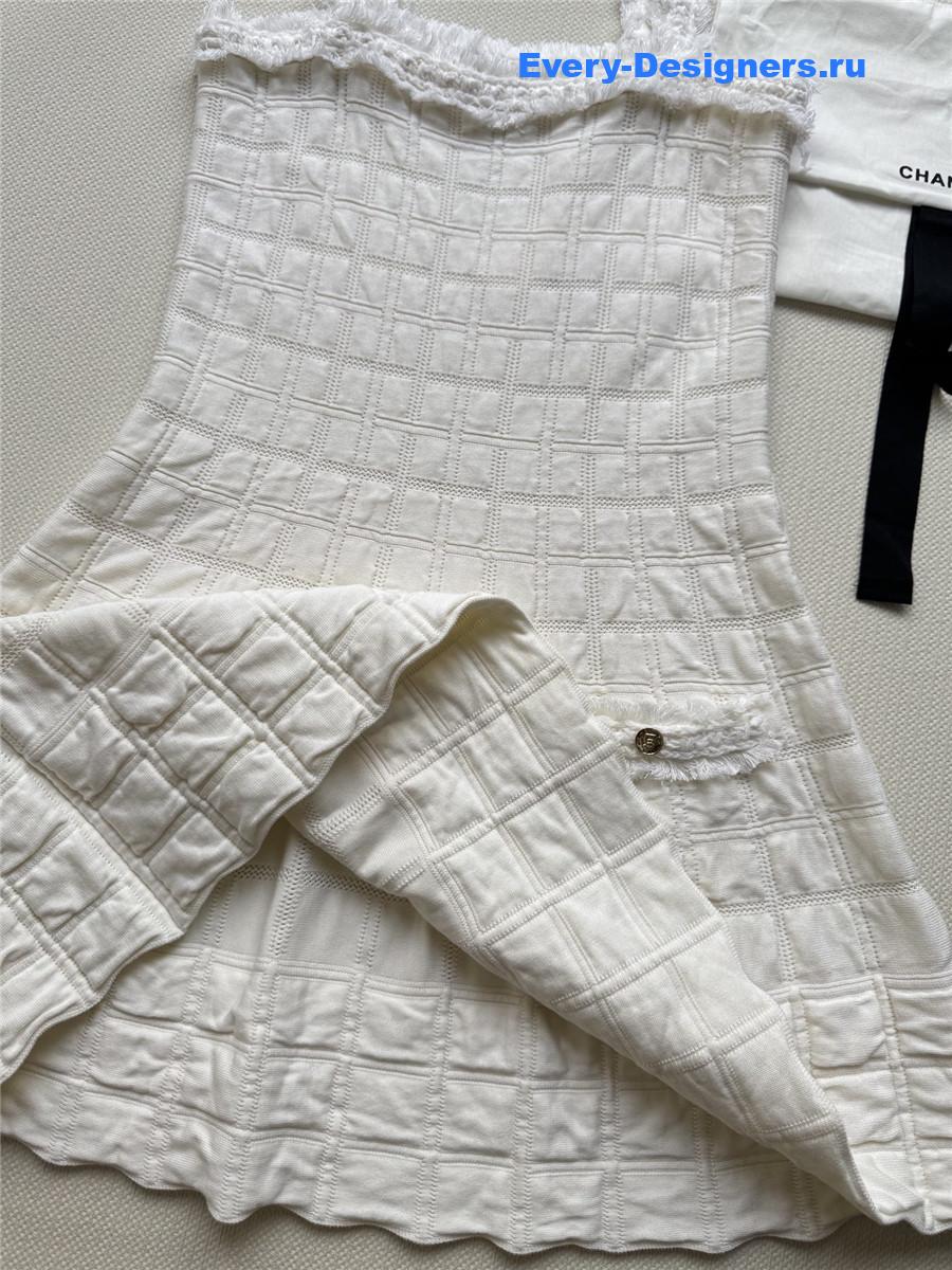 Ch**el white plaid tank dress