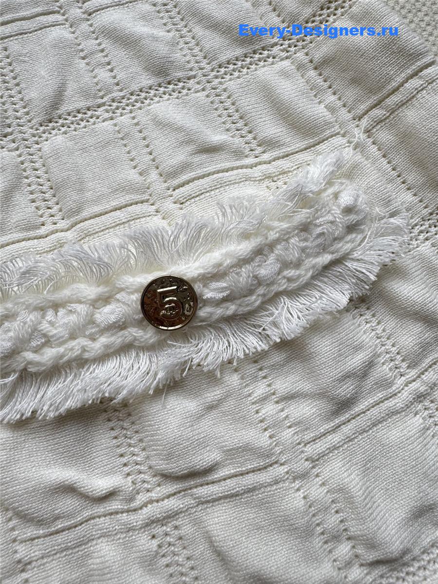 Ch**el white plaid tank dress