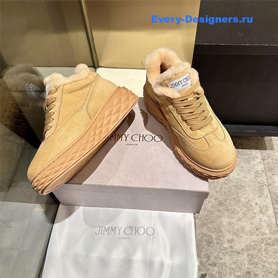 j1m*y ch00 brown D1am0nd maxi sneakers