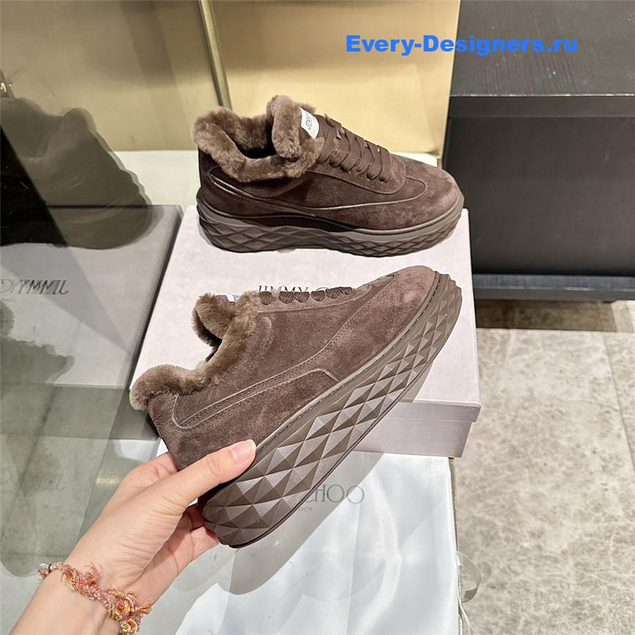 j1m*y ch00 dark brown D1am0nd maxi sneakers