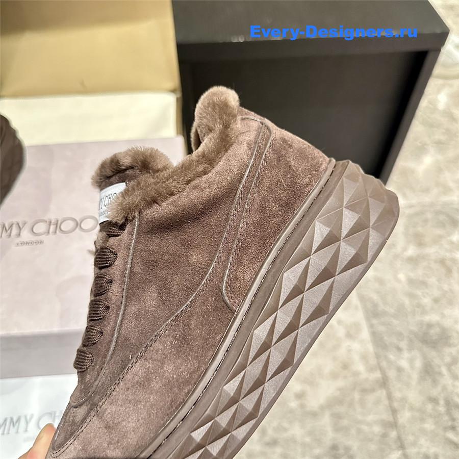 j1m*y ch00 dark brown D1am0nd maxi sneakers