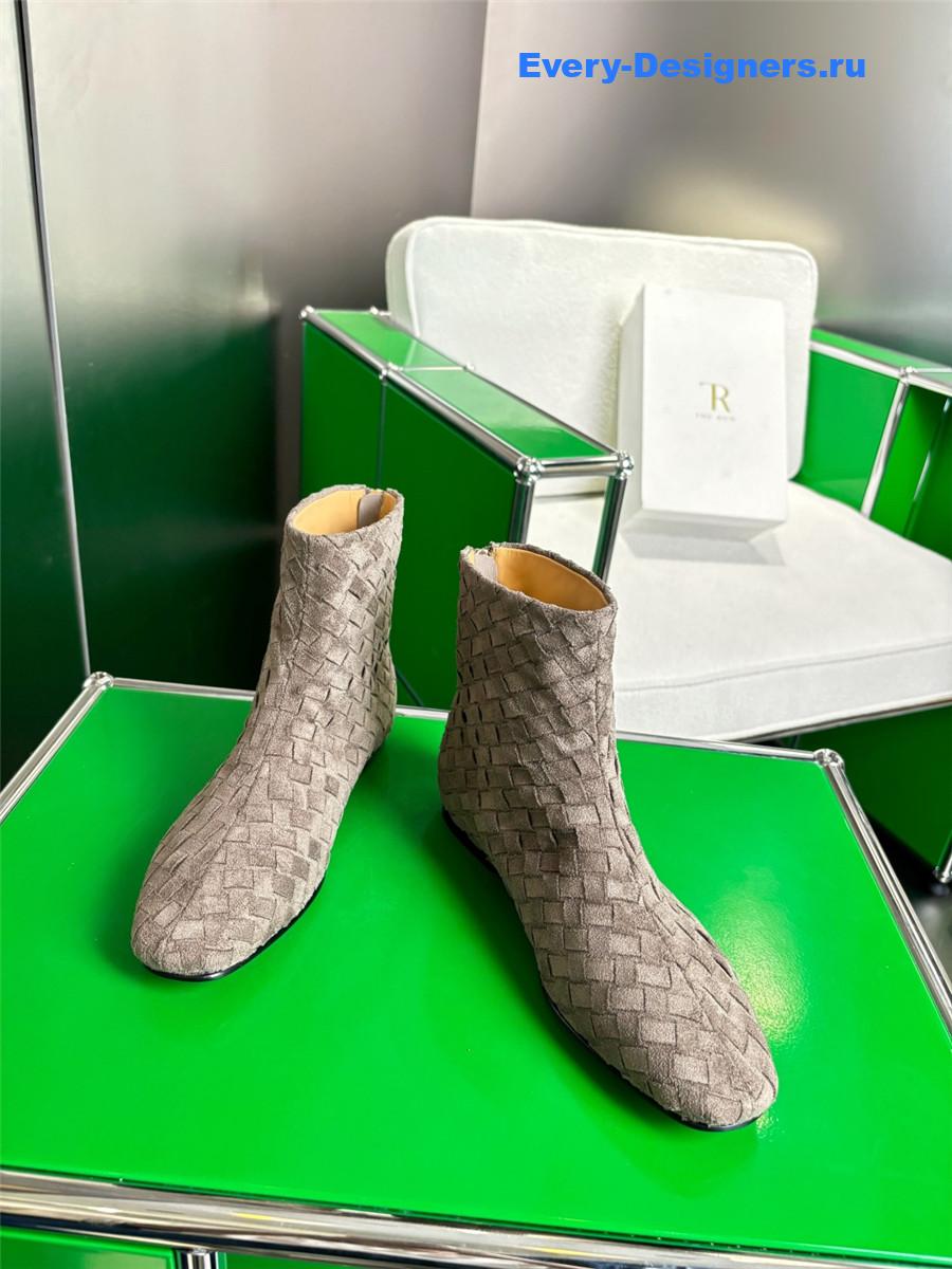 b0tt*ga Ven*ta atomic intrecciato leather ankle boots