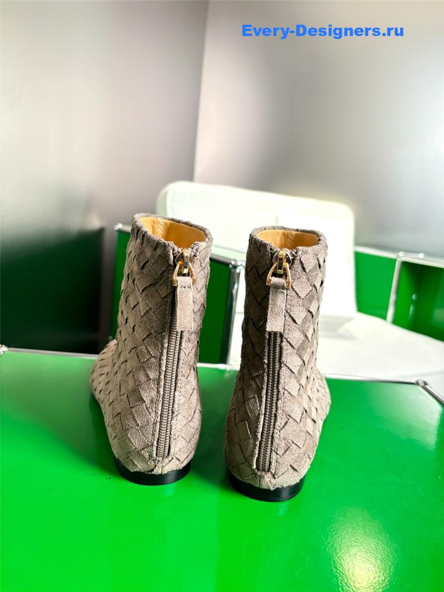 b0tt*ga Ven*ta atomic intrecciato leather ankle boots