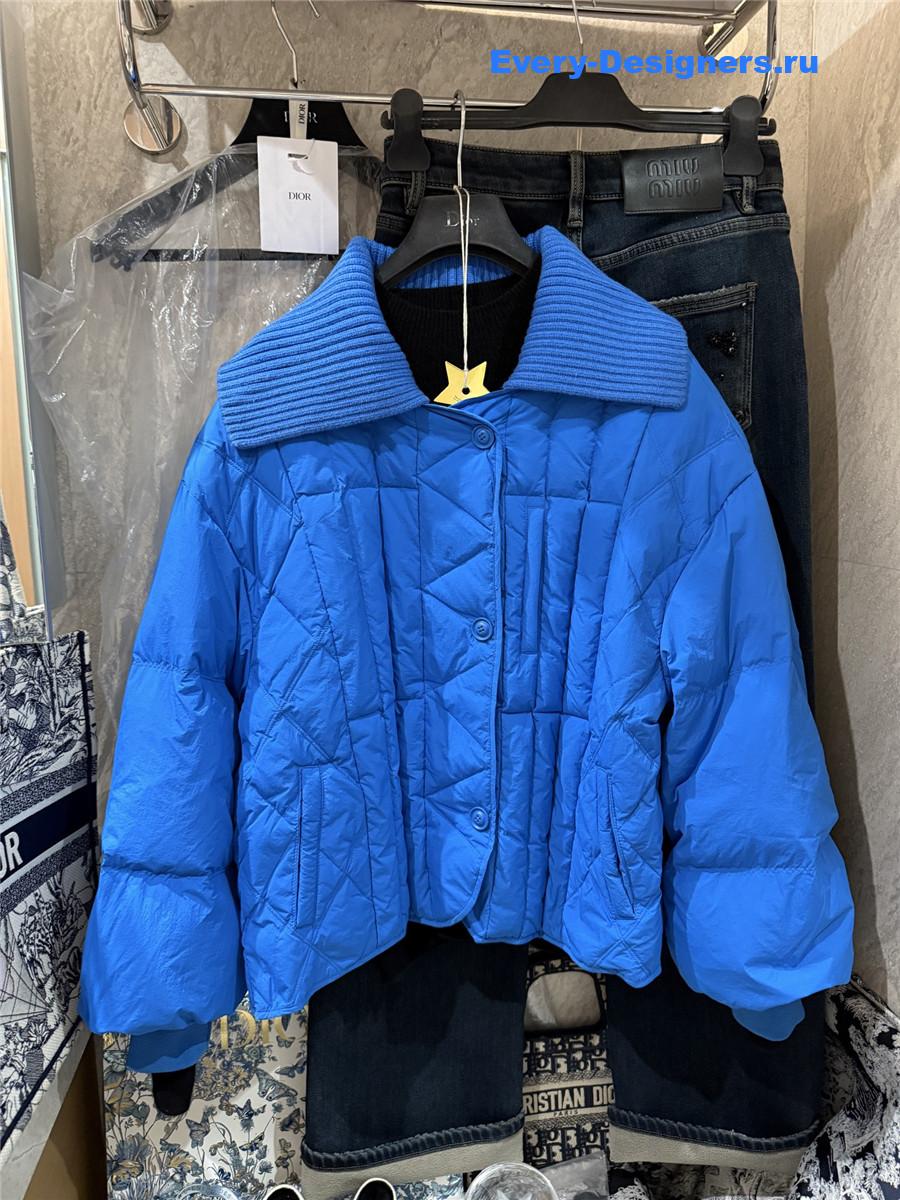 D10r cd blue wool collar down jacket