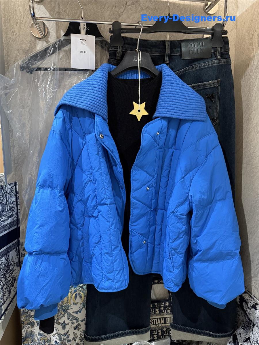 D10r cd blue wool collar down jacket