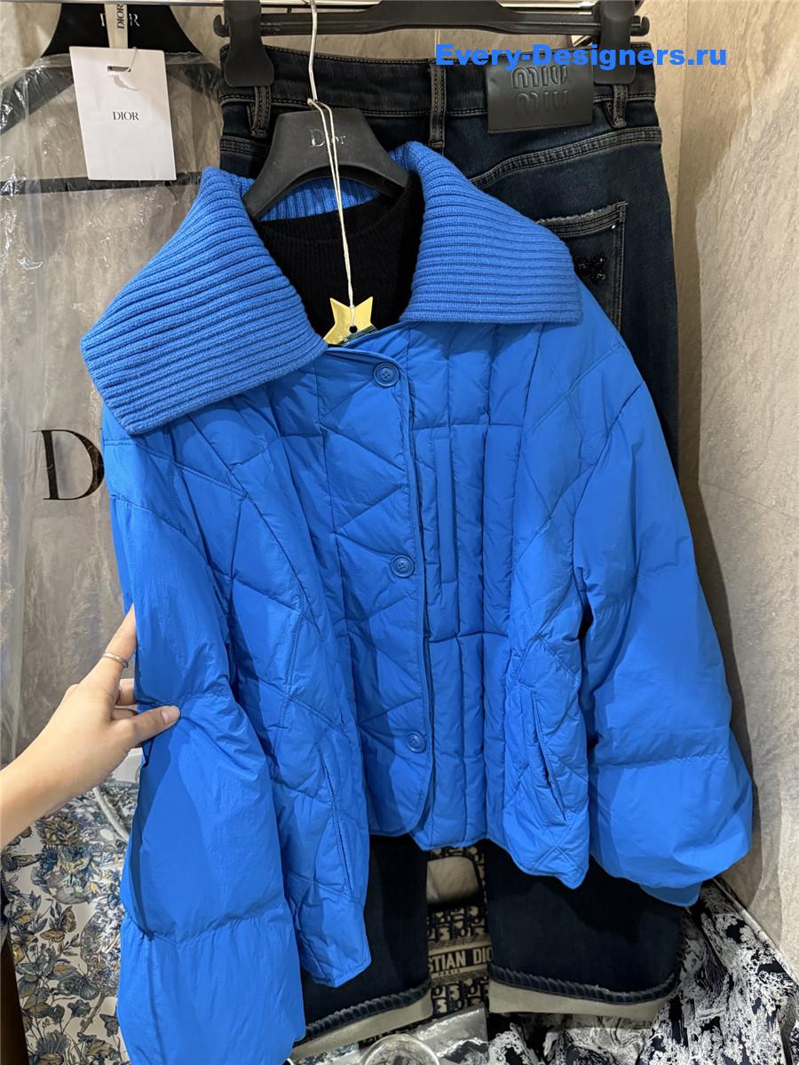 D10r cd blue wool collar down jacket