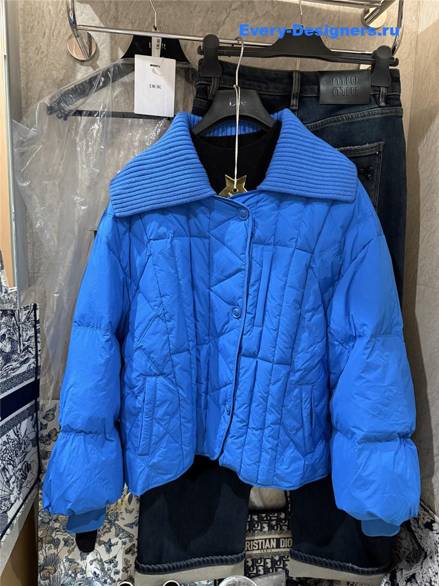 D10r cd blue wool collar down jacket