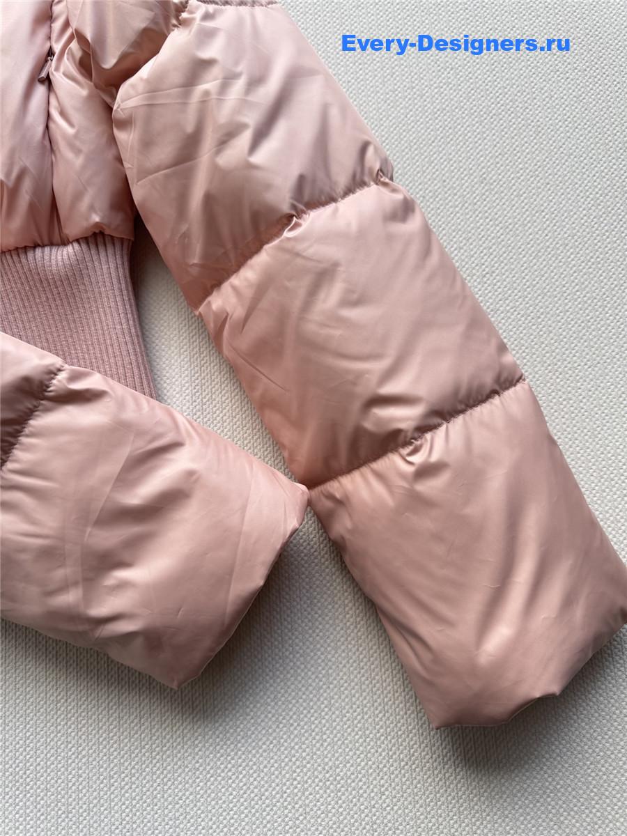 F**di pink technical fabric down jacket