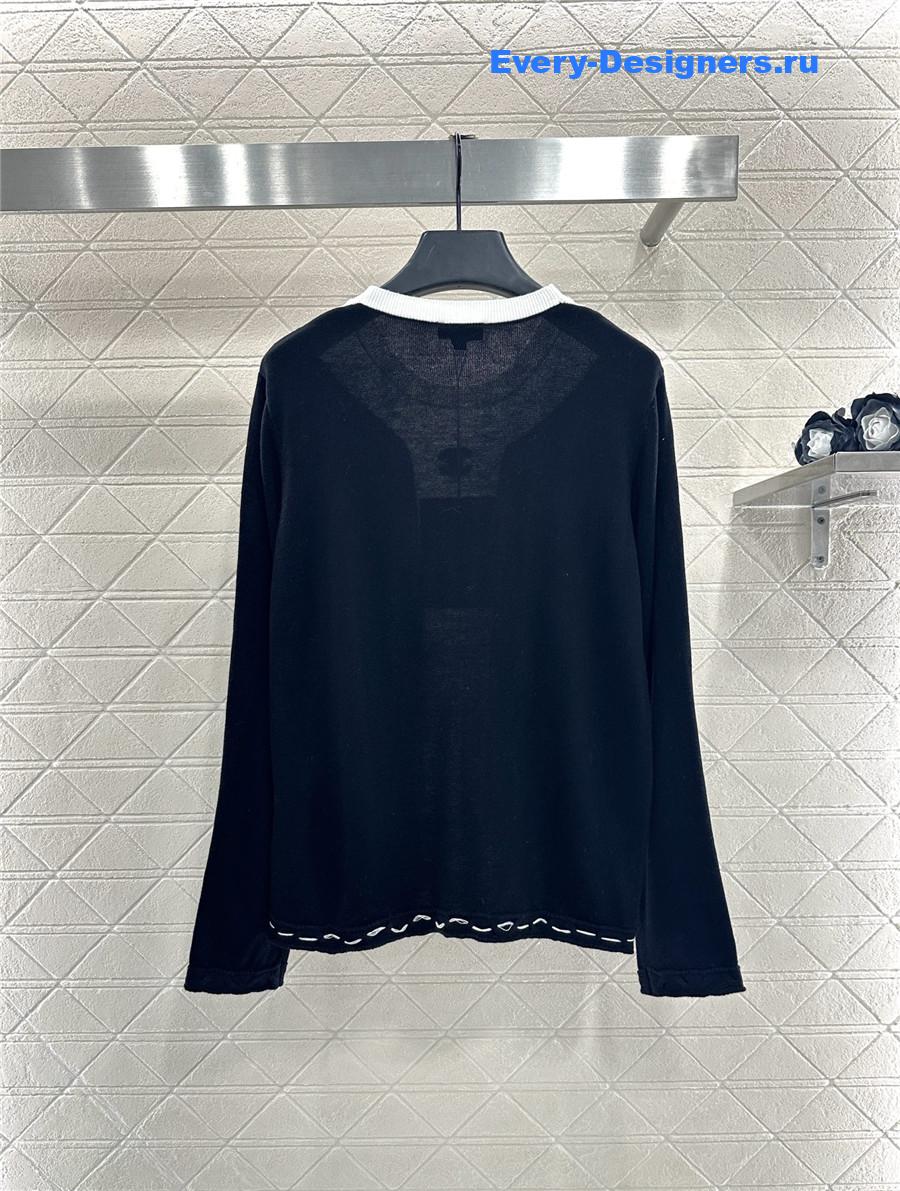 Ch**el black crew neck sweater