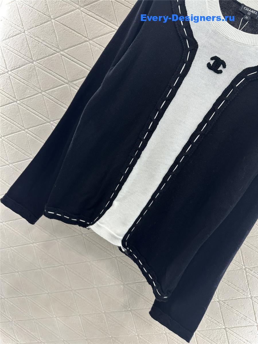 Ch**el black crew neck sweater