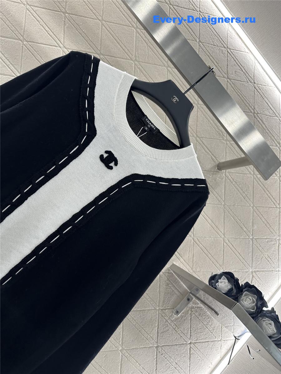 Ch**el black crew neck sweater