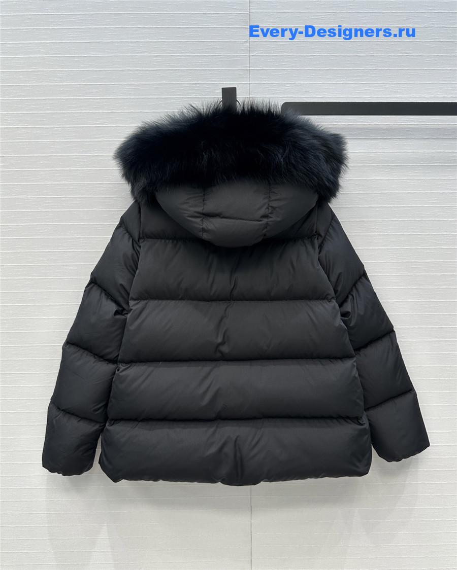 Moncler Black Laichefur Parka Coat