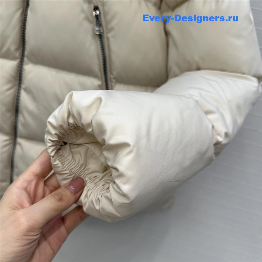 Moncler Beige Laichefur Parka Coat