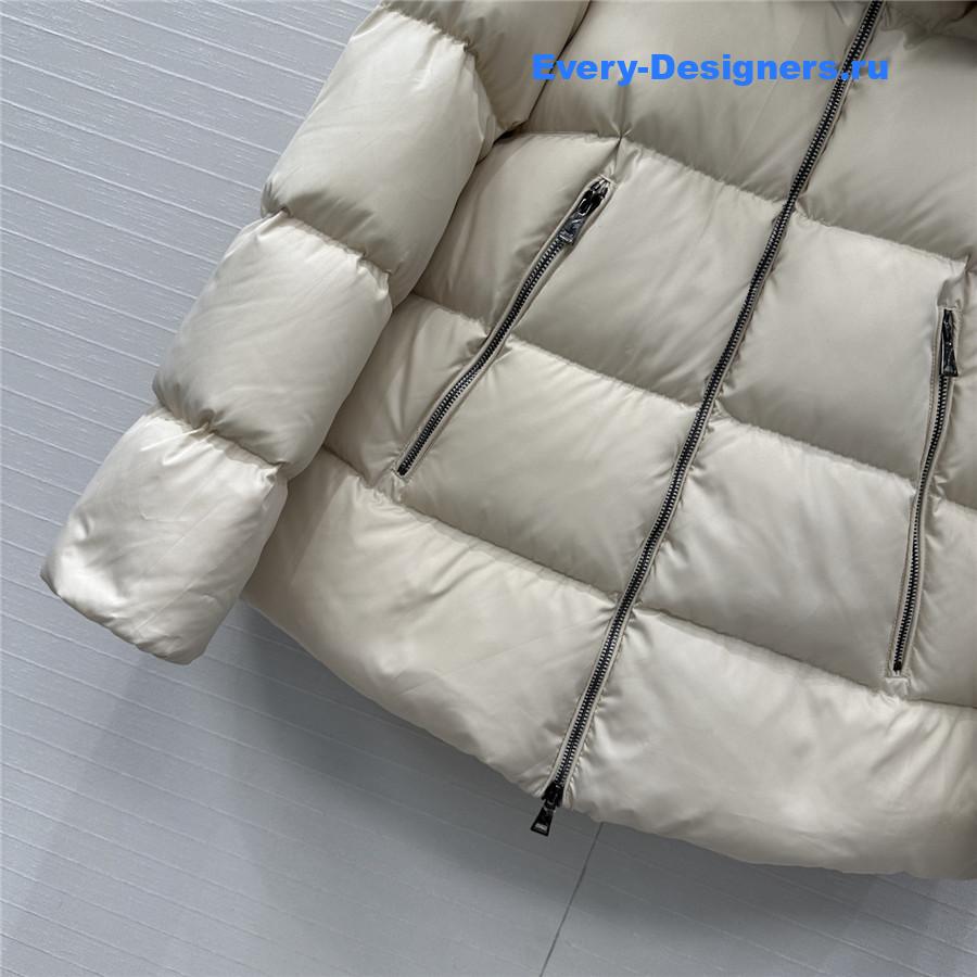 Moncler Beige Laichefur Parka Coat