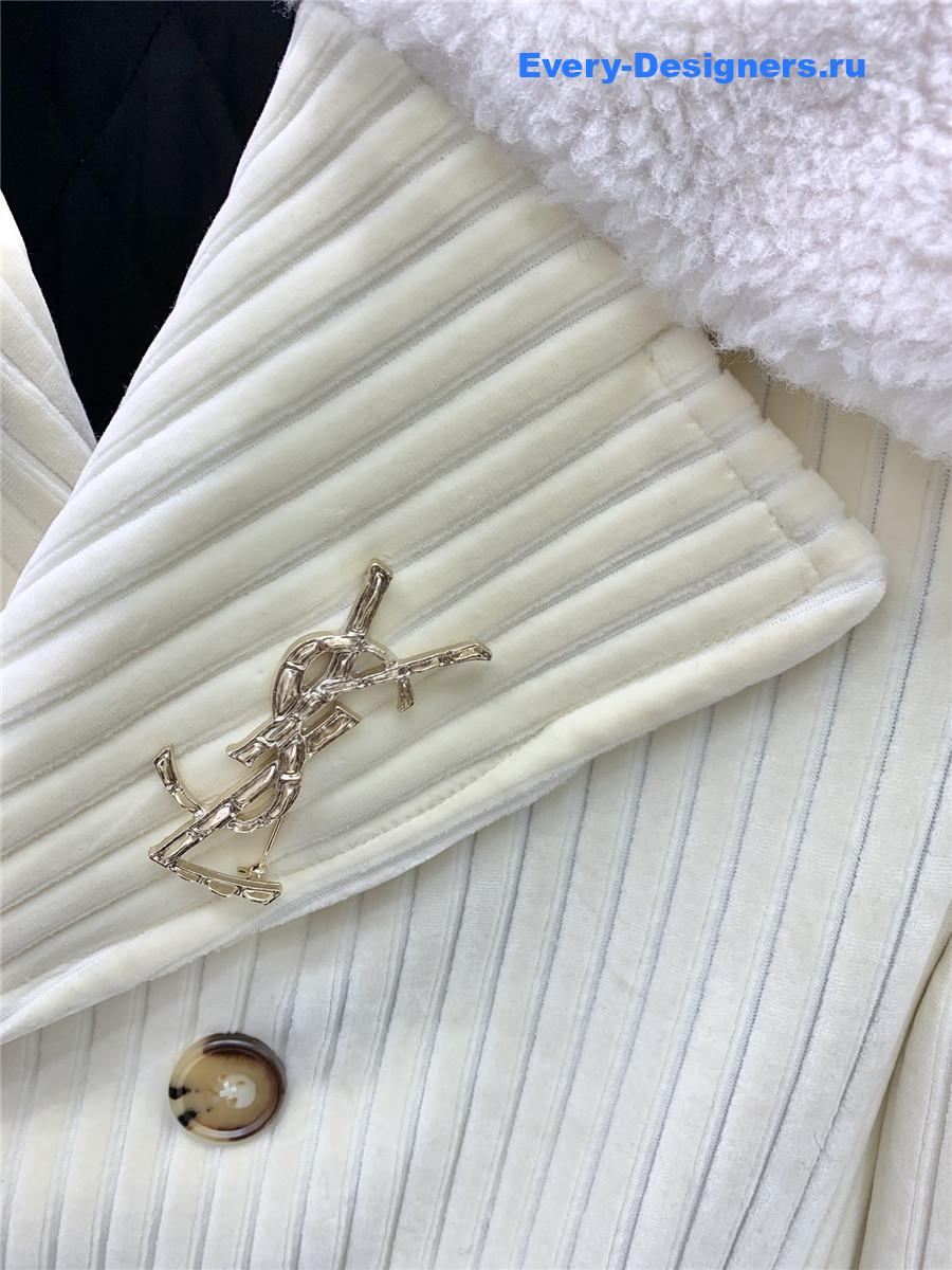 Sa1nt Lau*nt paris fur lambskin cotton coat