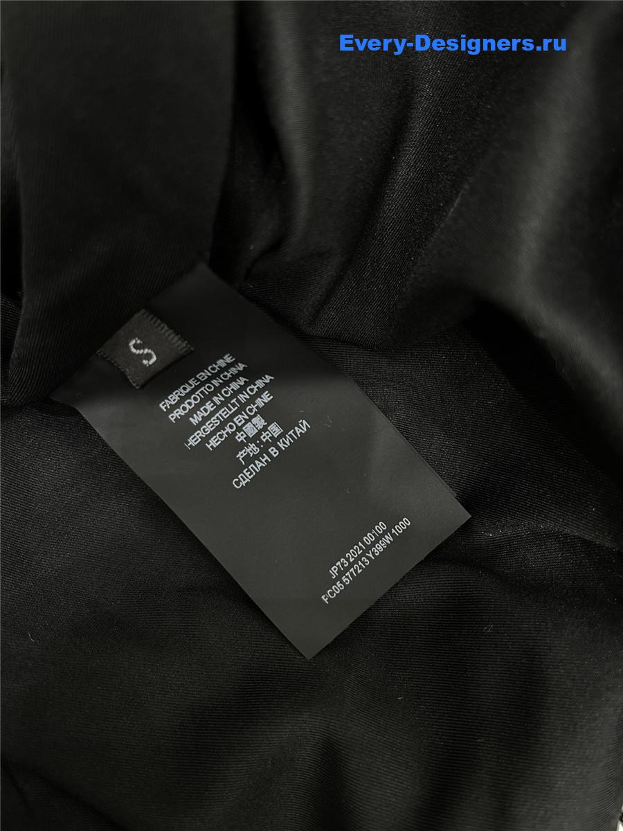 Sa1nt Lau*nt tweed power shoulder oversized coat