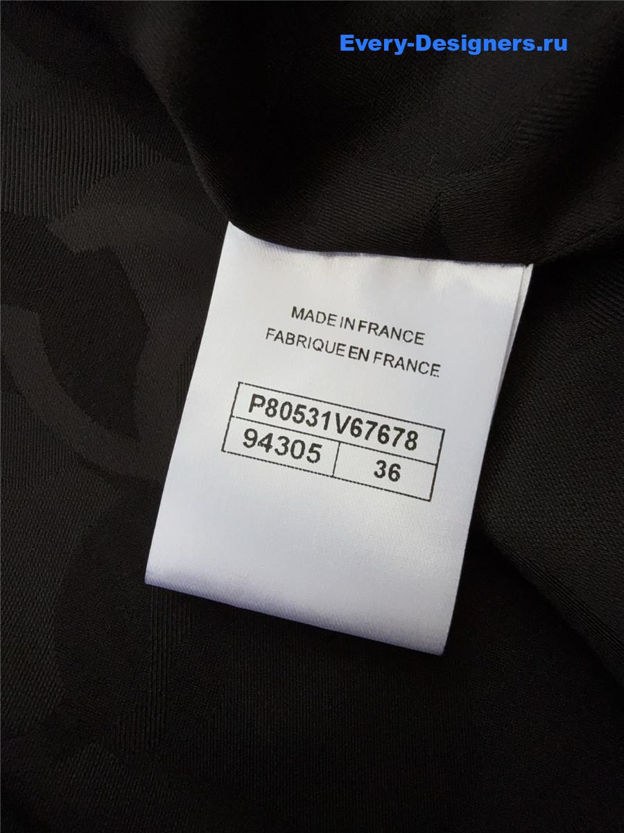 Ch**el tweed black round neck jacket