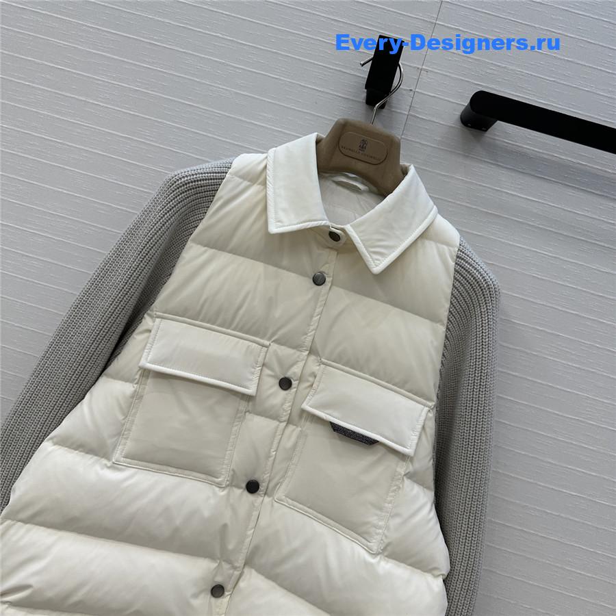 BC Woman Ivory Cotton Down Jacket