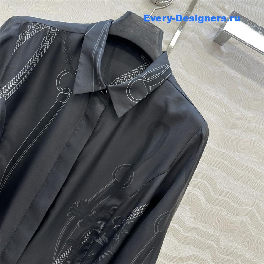 H**me5 black silk twill maxi dress