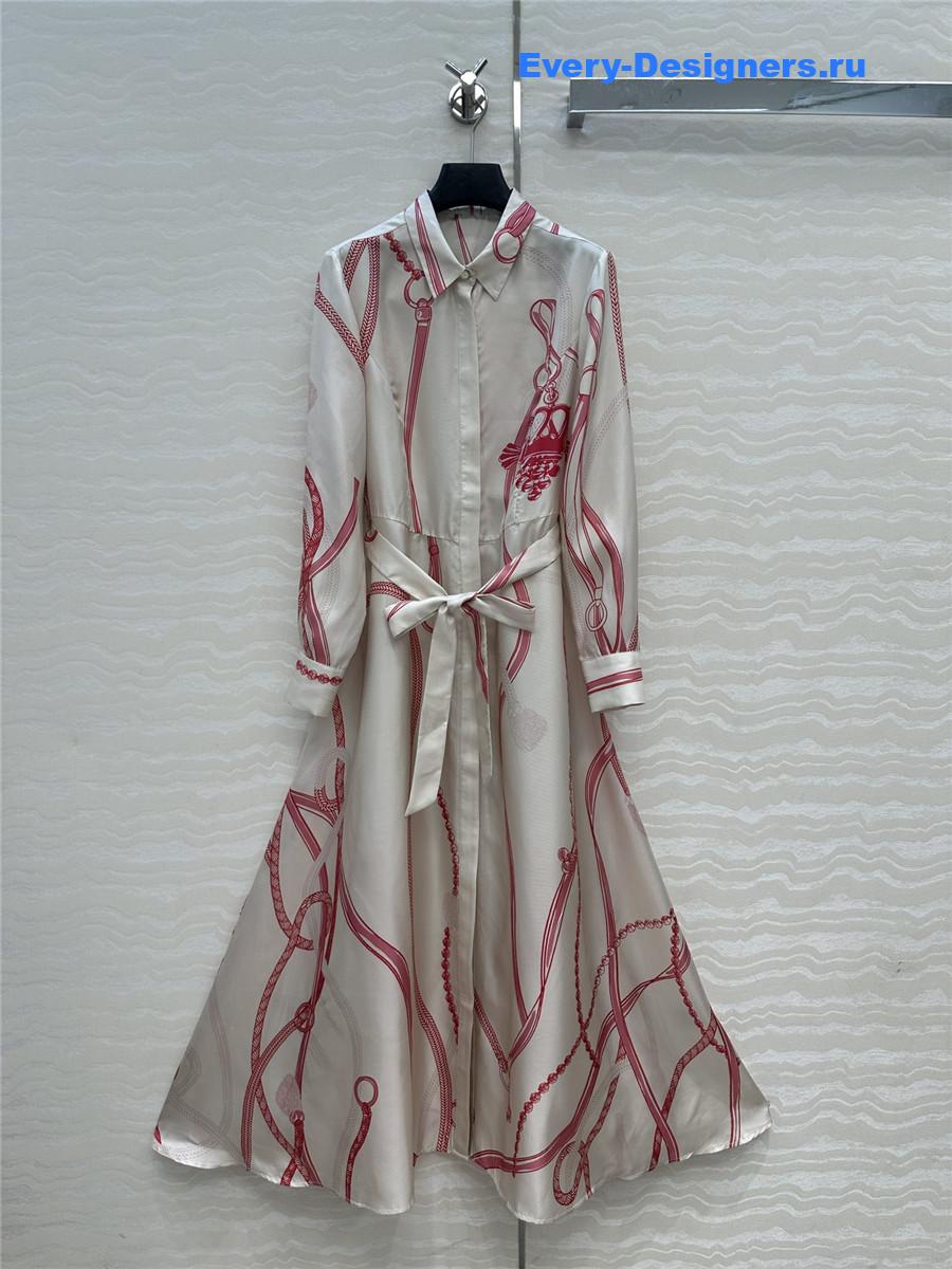 H**me5 pink silk twill maxi dress