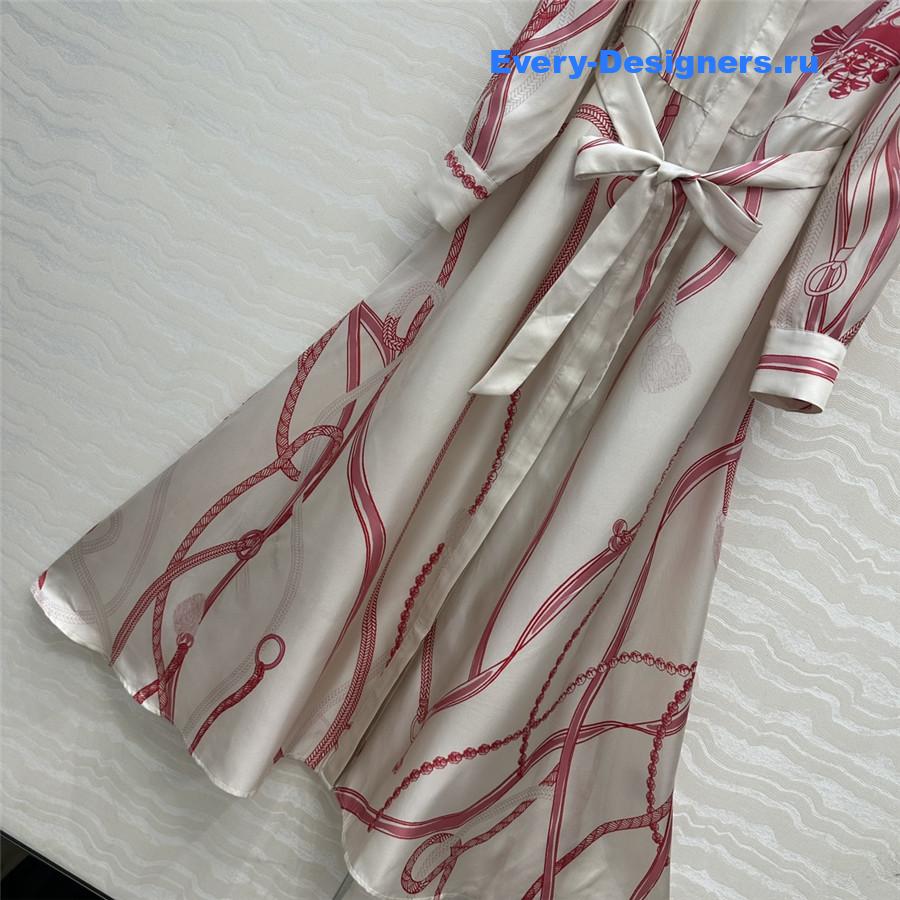 H**me5 pink silk twill maxi dress