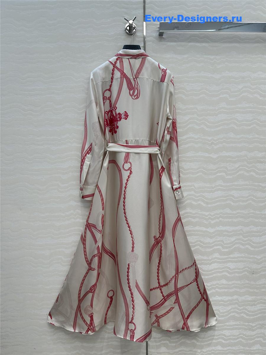 H**me5 pink silk twill maxi dress