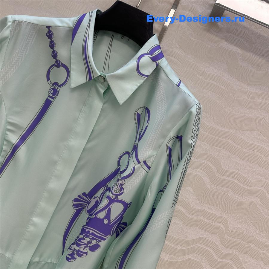 H**me5 green silk twill maxi dress