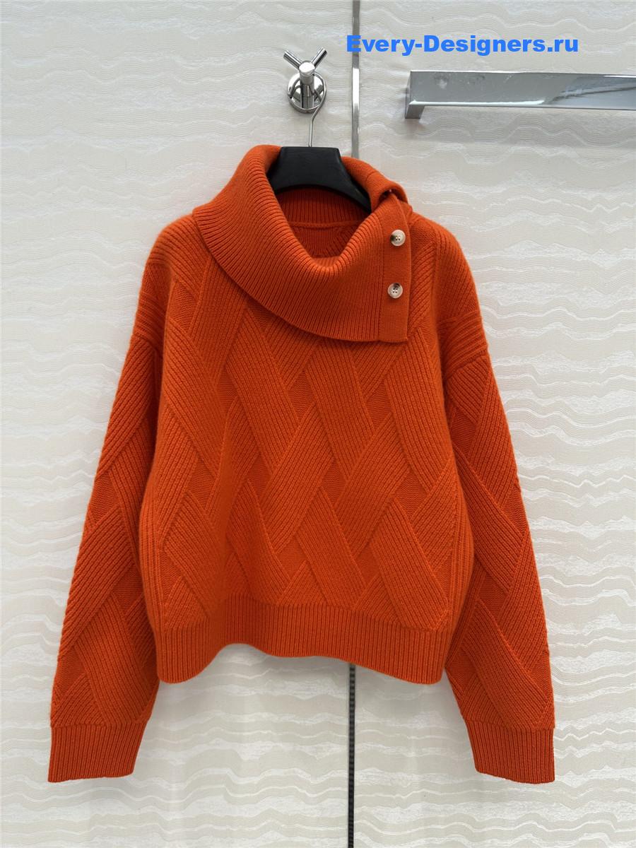 H**me5 orange wool long-sleeve sweater