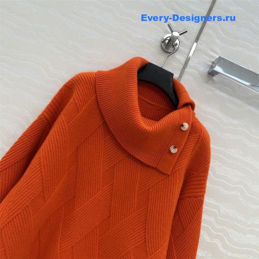 H**me5 orange wool long-sleeve sweater