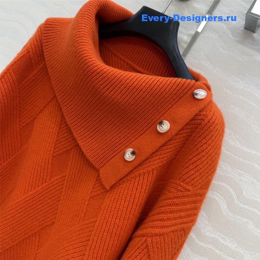 H**me5 orange wool long-sleeve sweater