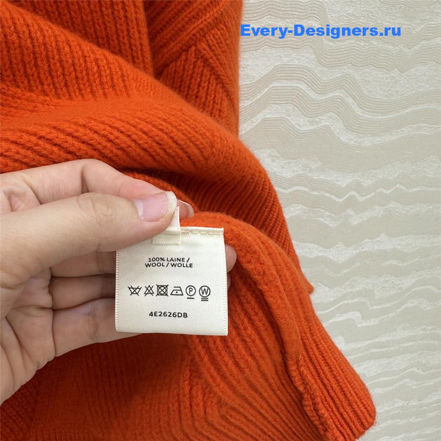 H**me5 orange wool long-sleeve sweater