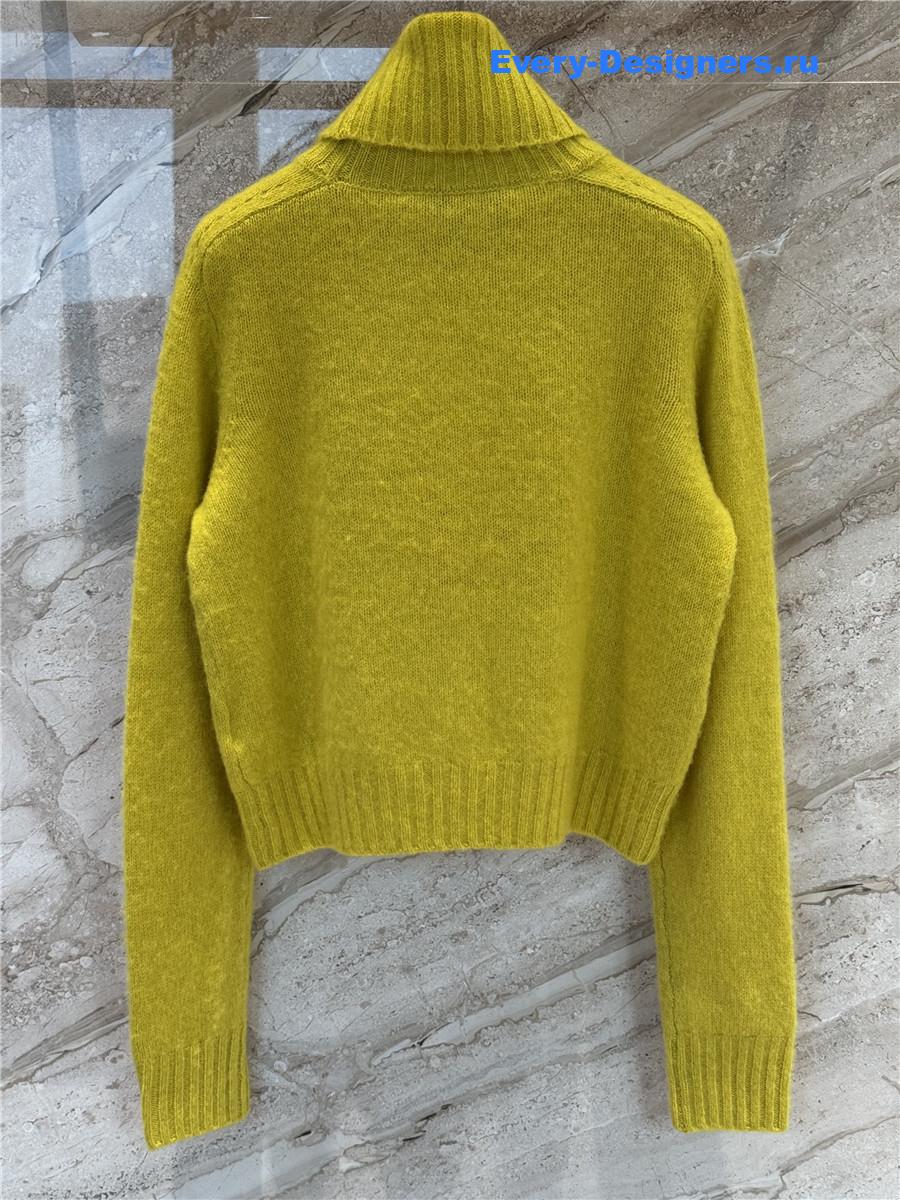 Ce1i*e yellow wool turtleneck sweater