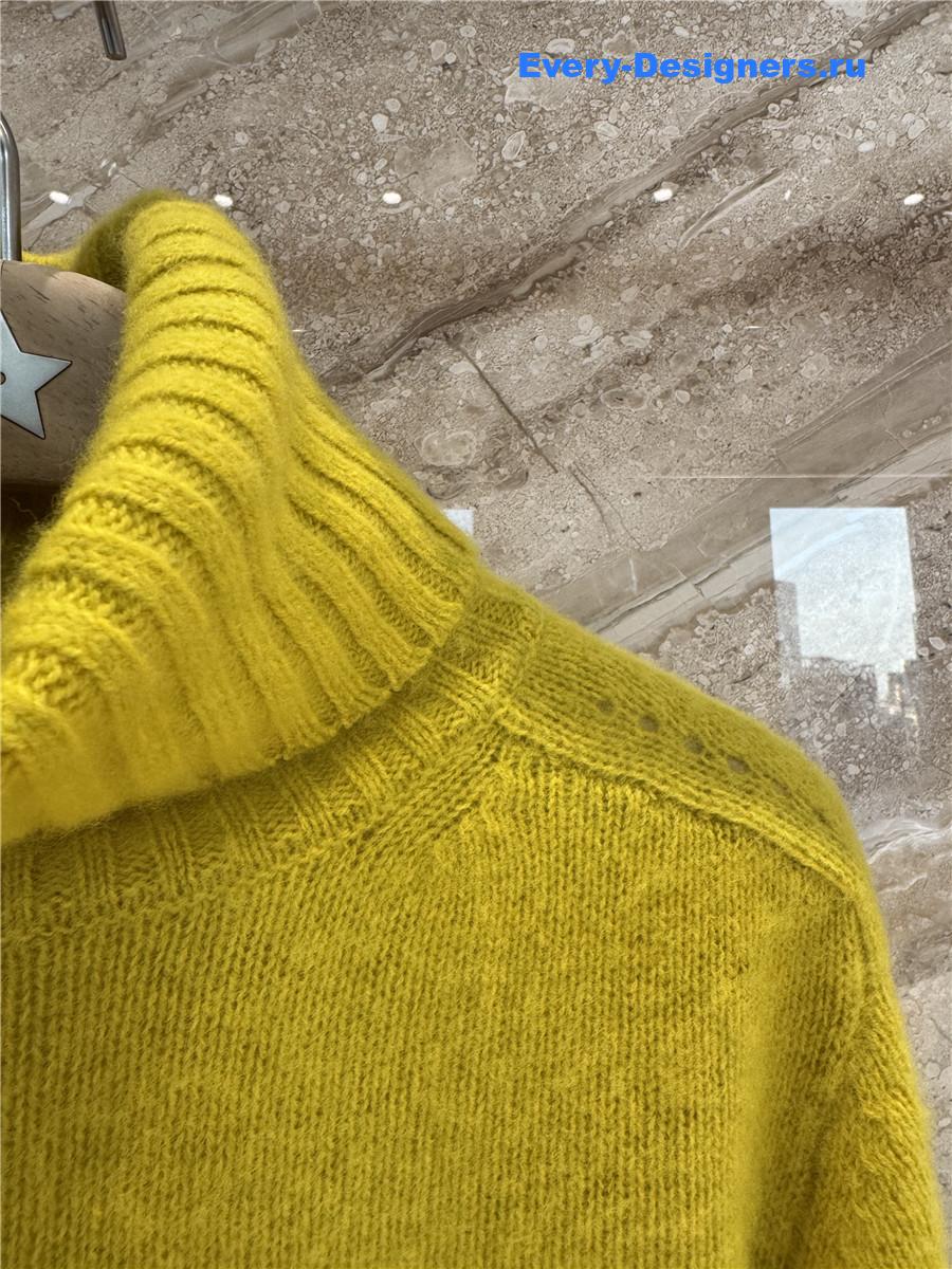 Ce1i*e yellow wool turtleneck sweater