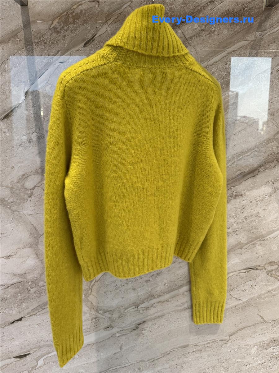 Ce1i*e yellow wool turtleneck sweater