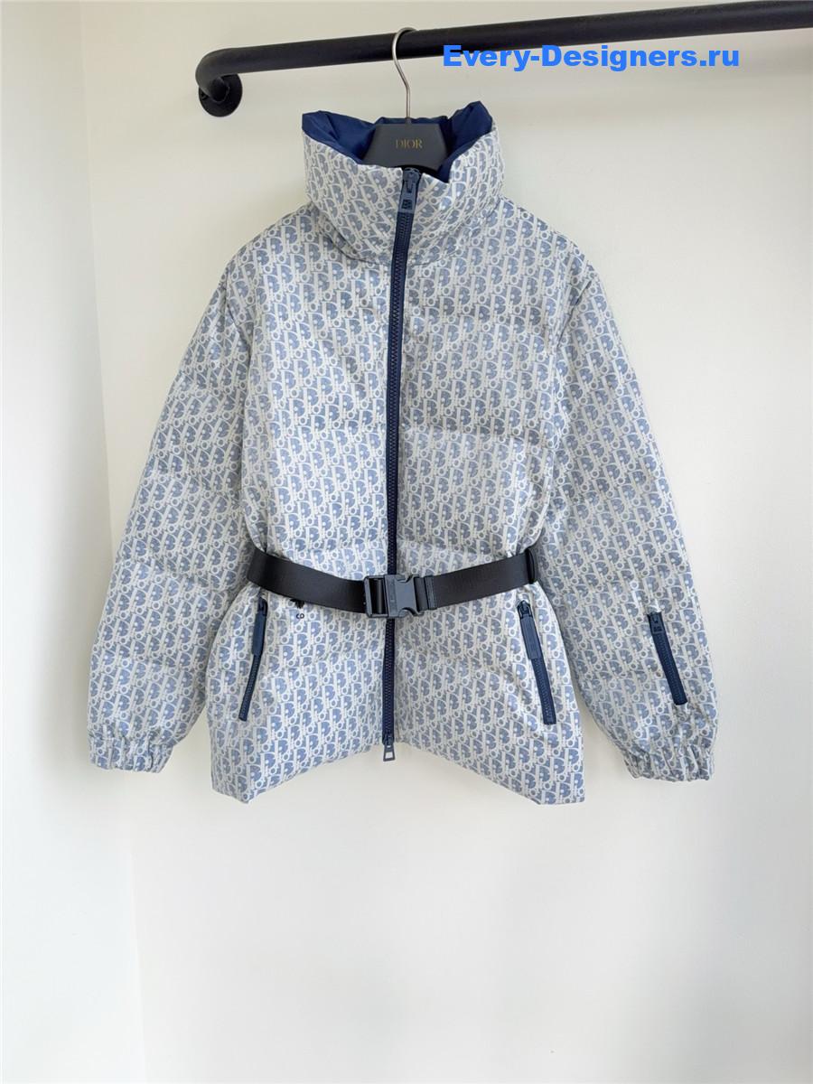 D10ralps belted puffer blue jacket