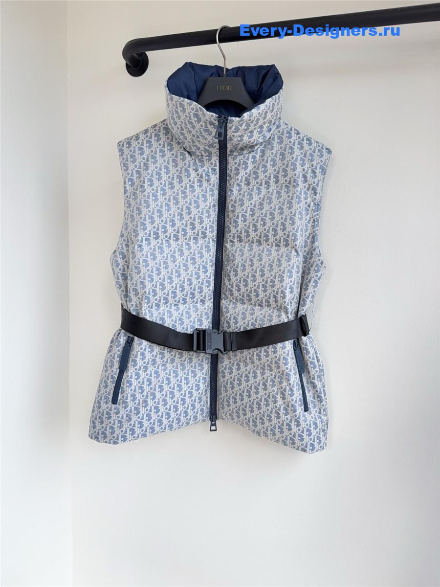 D10ralps belted blue puffer vest