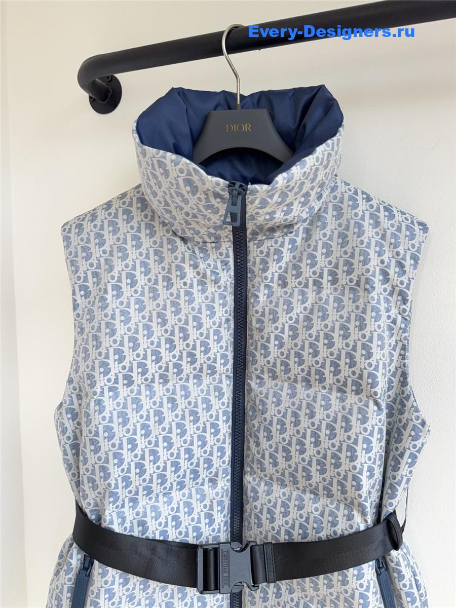 D10ralps belted blue puffer vest