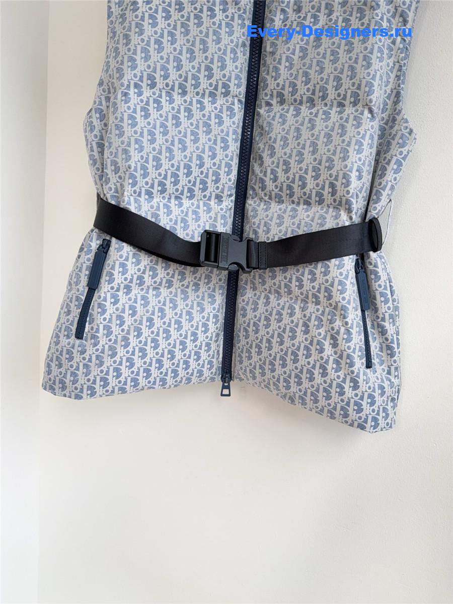 D10ralps belted blue puffer vest