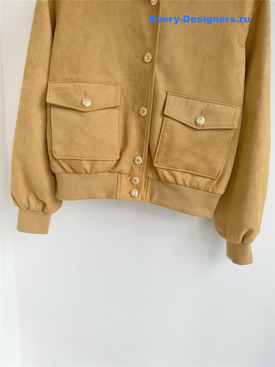 Ch**el brown suede jacket coat