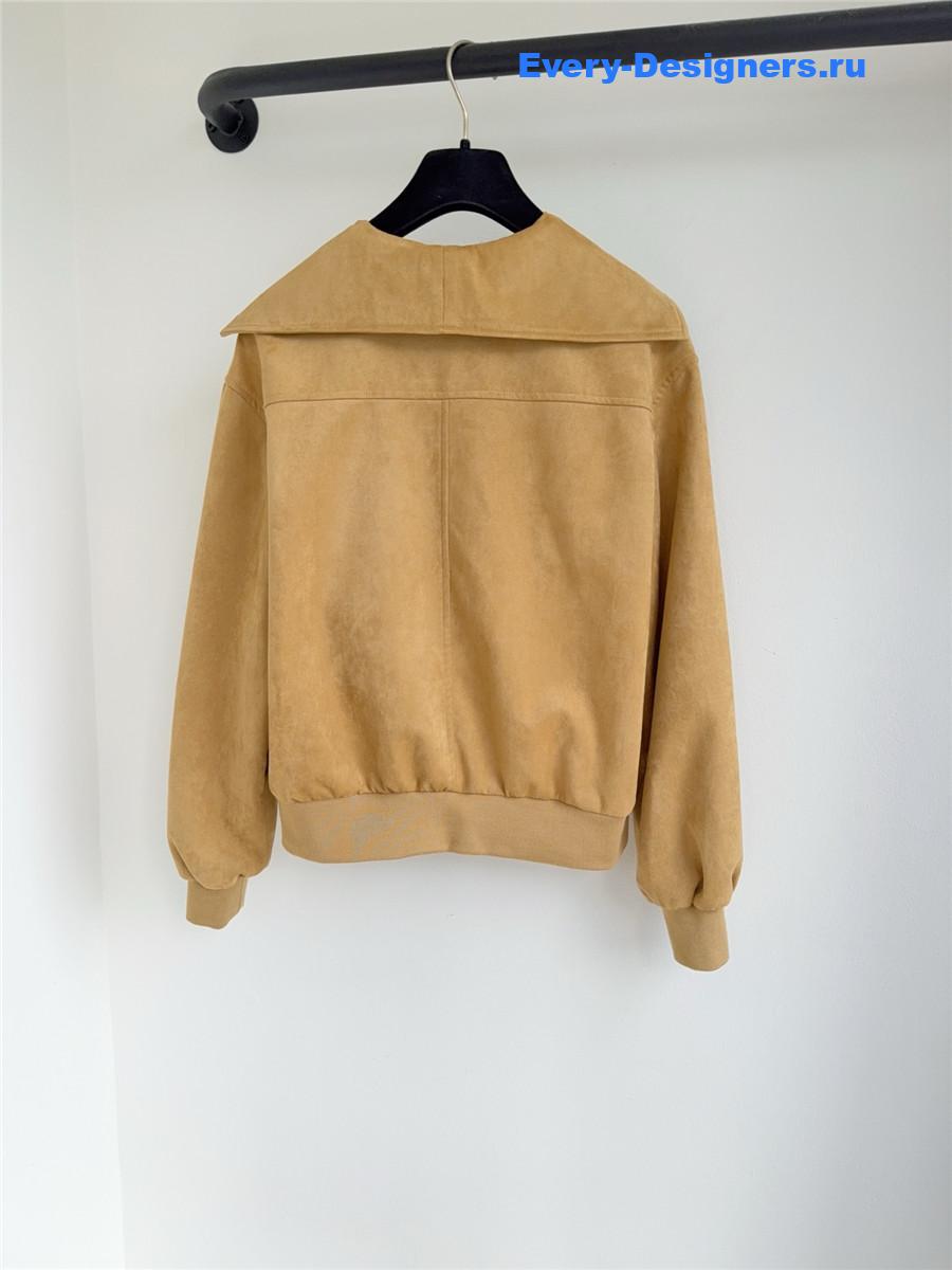 Ch**el brown suede jacket coat