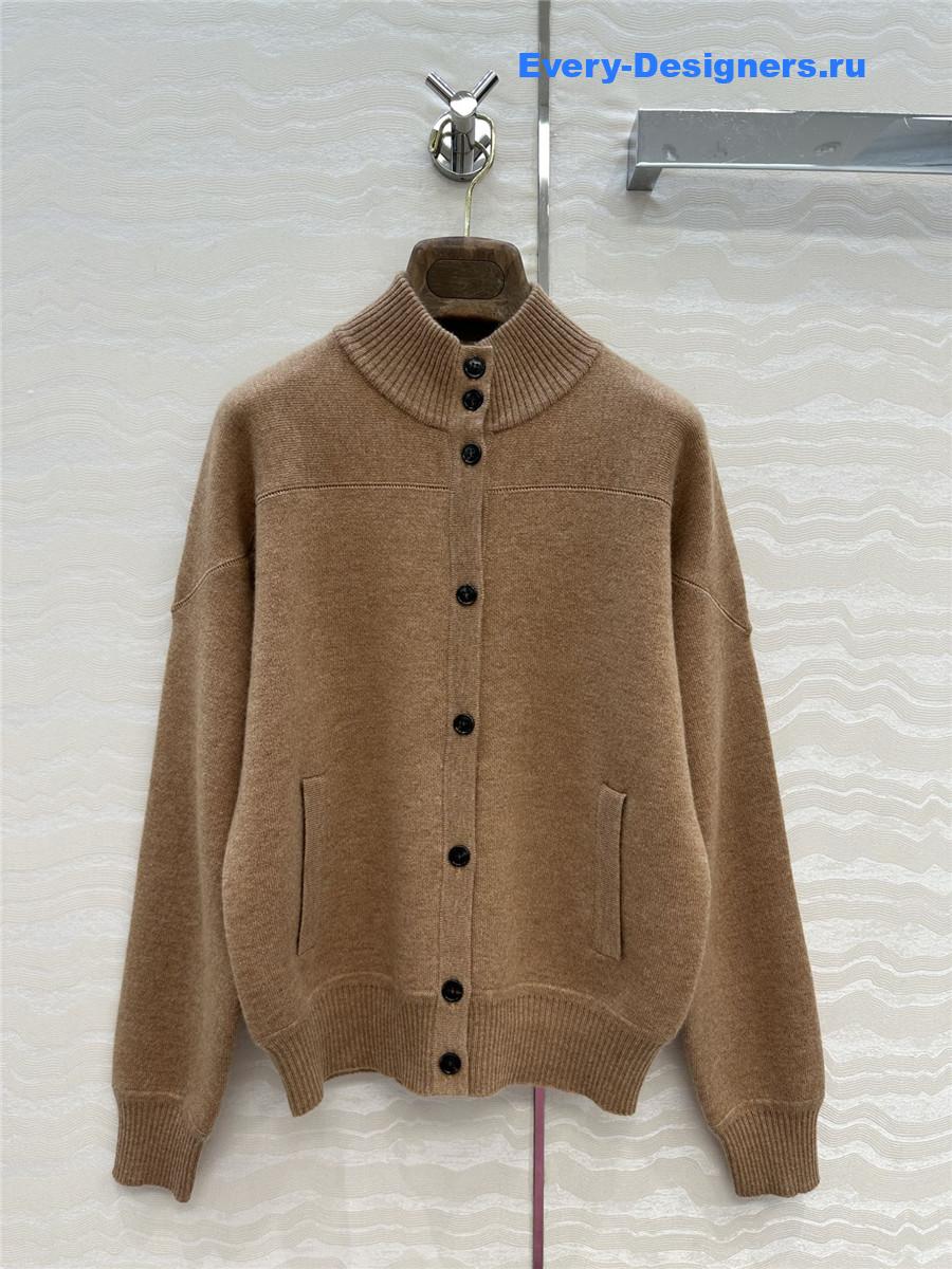 L0r0 P1ana brown button cashmere cardigan